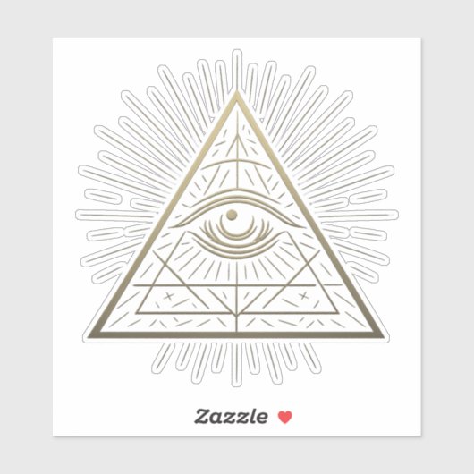 Mystische Pyramide - Wahrnehmungsemblem Aufkleber (Blatt)