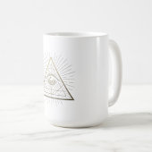 Mystische Pyramide - Wahrnehmungsemblem Kaffeetasse (VorderseiteRechts)