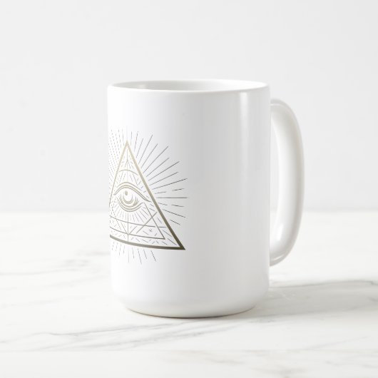 Mystische Pyramide - Wahrnehmungsemblem Kaffeetasse (VorderseiteRechts)