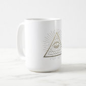 Mystische Pyramide - Wahrnehmungsemblem Kaffeetasse (Vorderseite Links)