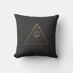 Mystische Pyramide - Wahrnehmungsemblem Kissen