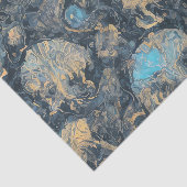 Mystische Quallen im tiefen Ozean Muster Art Seidenpapier (Ausschnitt)