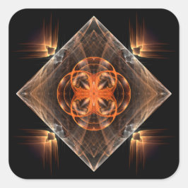 Mystische Quermuster Quadratischer Aufkleber