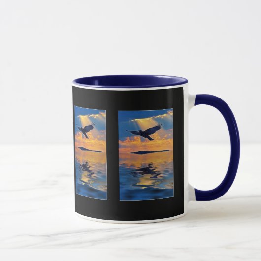 Mystische Raben bei der Sunset-Tasse Tasse (Rechts)