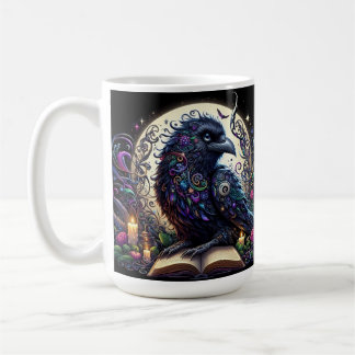 Mystische Raben-Fantasiewelt Kaffeetasse