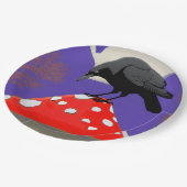 Mystische Raben-Papierplatten Pappteller (Schrägansicht)