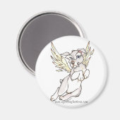 Mystische Reflection Flying Dog Magnet (Vorderseite/Rückseite)