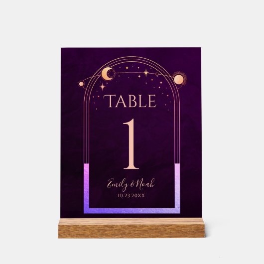 Mystische Regenbogen-Hochzeit Acrylschild (Vorderseite)