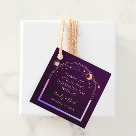 Mystische Regenbogen-Hochzeit Geschenkanhänger (Beispiel)