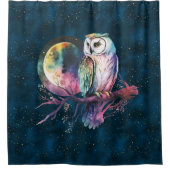 Mystische Regenbogenschale und Vollmond-Celestie Duschvorhang (Vorderseite)