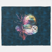 Mystische Regenbogenschale und Vollmond-Celestie Fleecedecke (Vorderseite (Horizontal))