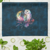 Mystische Regenbogenschale und Vollmond-Celestie Geschirrtuch (Gefaltet)