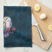 Mystische Regenbogenschale und Vollmond-Celestie Geschirrtuch (Viertel Falte)