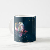 Mystische Regenbogenschale und Vollmond-Celestie Kaffeetasse (Vorderseite Links)