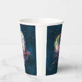 Mystische Regenbogenschale und Vollmond-Celestie Pappbecher (Rechts)