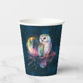 Mystische Regenbogenschale und Vollmond-Celestie Pappbecher (Vorderseite)