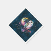 Mystische Regenbogenschale und Vollmond-Celestie Serviette (Ecke)