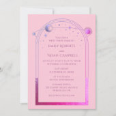 Mystische rosa Lila Sun Star Moon Astronomie Space Einladung (Vorderseite)