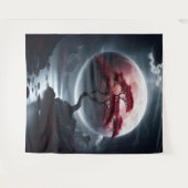 Mystische Rosa-Schrift im japanischen Stil Wandteppich (Vorderseite (Horizontal))