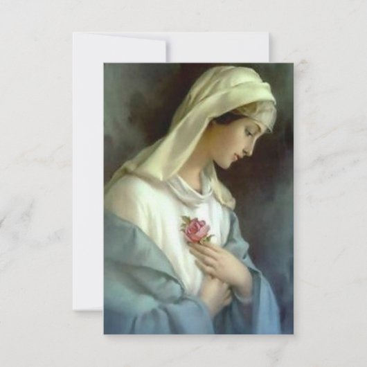 Mystische Rose Jungfrau Mary Memorare Gebet Heilig Dankeskarte (Vorderseite)