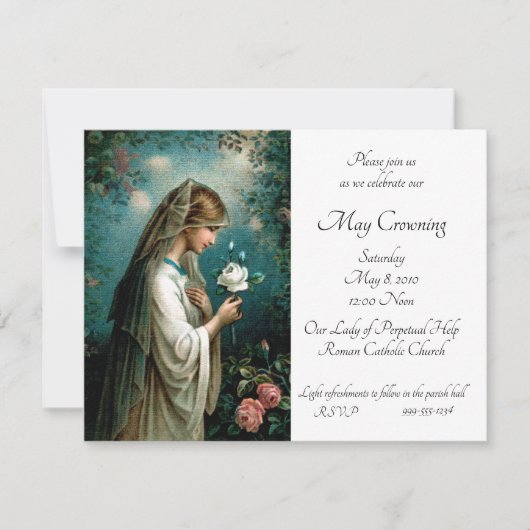 Mystische Rose kann Kronen Einladung (Vorderseite)