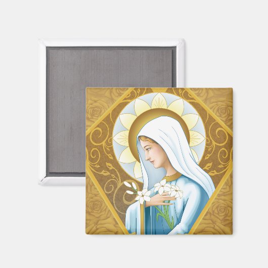 Mystische Rose Magnet (Vorderseite/Rückseite)