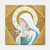 Mystische Rose Magnet (Vorne)