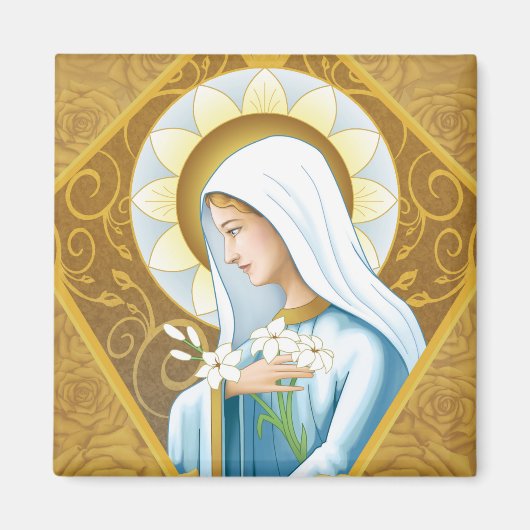 Mystische Rose Magnet (Vorne)