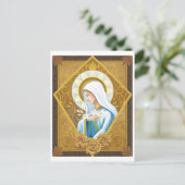 Mystische Rose Postkarte (Stehend Vorderseite)