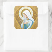 Mystische Rose Quadratischer Aufkleber (Tasche)