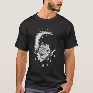 mystische Rose vor dem Mond T-Shirt