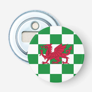Mystische rote keltische Drachenflagge von Wales Flaschenöffner