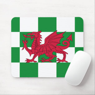Mystische Rote Keltische Drachenflagge von Wales Mousepad