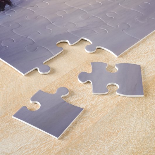 Mystische Rundholzhütte inmitten der Evergreens Puzzle (Seite)