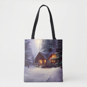 Mystische Rundholzhütte inmitten der Evergreens Tasche