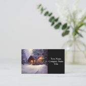 Mystische Rundholzhütte inmitten der Evergreens Visitenkarte (Stehend Vorderseite)