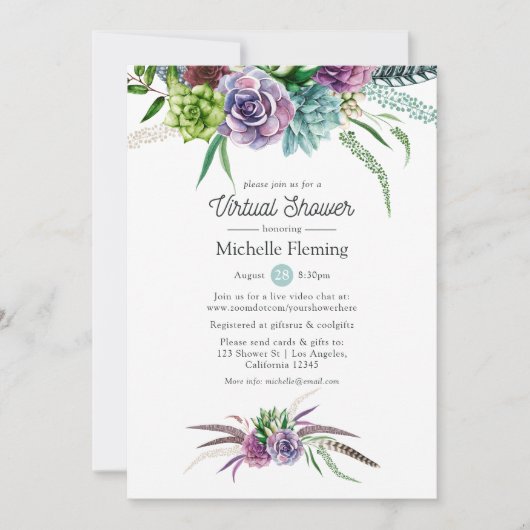 Mystische Säuglinge, virtuelles Baby oder Brautpar Einladung (Vorderseite)