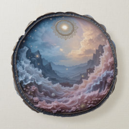 Mystische Scape Rundes Kissen