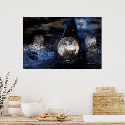 Mystische Schädel Poster (Küche)