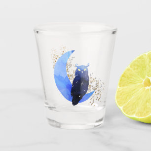 Mystische Schale und Mond Schnapsglas