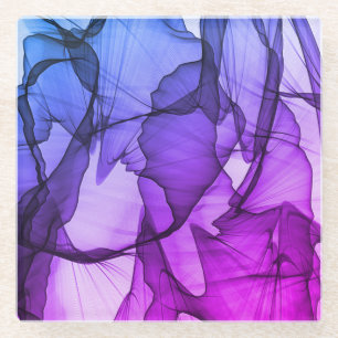 Mystische Schicht von Pflaumen Glasuntersetzer