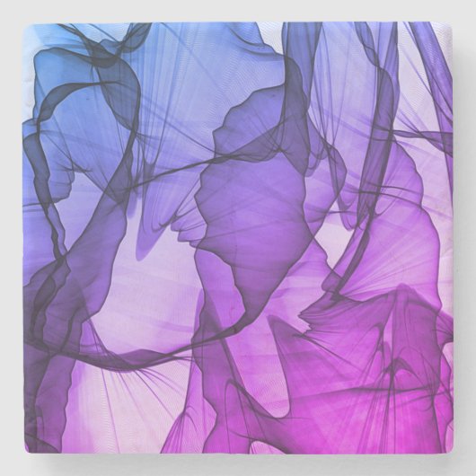 Mystische Schicht von Pflaumen Steinuntersetzer (Vorderseite)