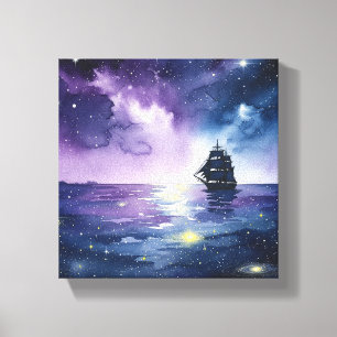 Mystische Schiffsmauer Leinwand Kunst - über Sta s