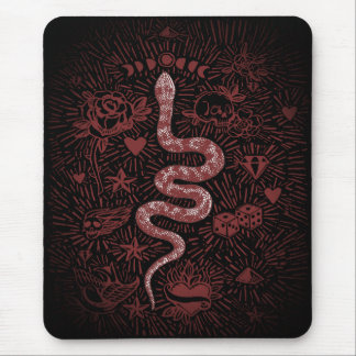 Mystische Schlange Vintage-Mauspad Mousepad