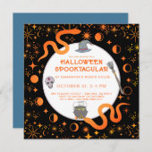 Mystische Schlangen HexenHalloween Spooktaculäres Einladung (Vorne/Hinten)