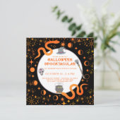 Mystische Schlangen HexenHalloween Spooktaculäres Einladung (Stehend Vorderseite)