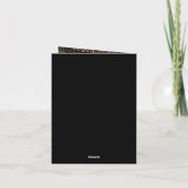 Mystische Schwarze Gold Star Moon Foto Hochzeit Dankeskarte (Rückseite)