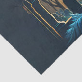 Mystische Schwarze Katze und Halloween-Gotik im Fr Seidenpapier (Ausschnitt)