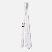 Mystische Schwarze und Weiße Katze Salem Krawatte (Rückseite)