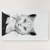 Mystische Schwarze und Weiße Katze Salem Puzzle (Horizontal)